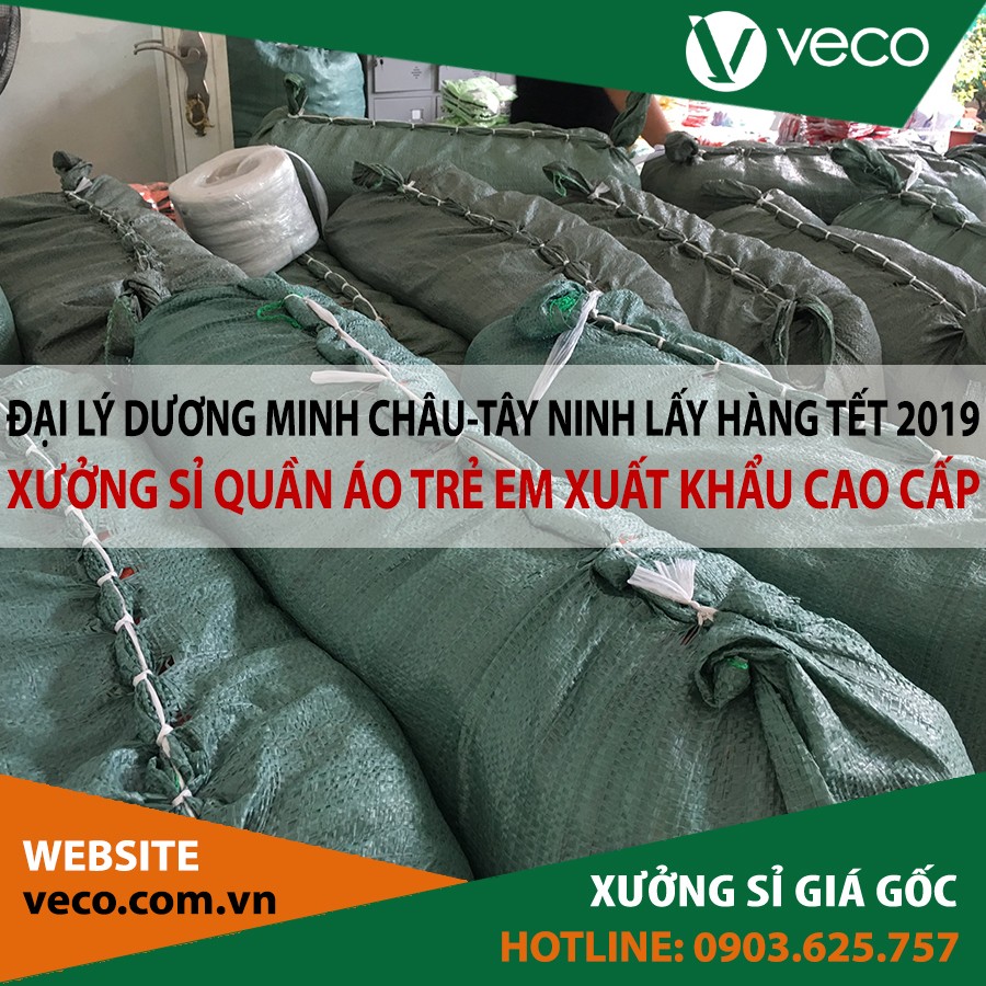 Nhà phân phối Tây Ninh đổ xô nhập hàng Tết 2019 tại xưởng sản xuất sỉ quần áo trẻ em xuất khẩu cao cấp VECO